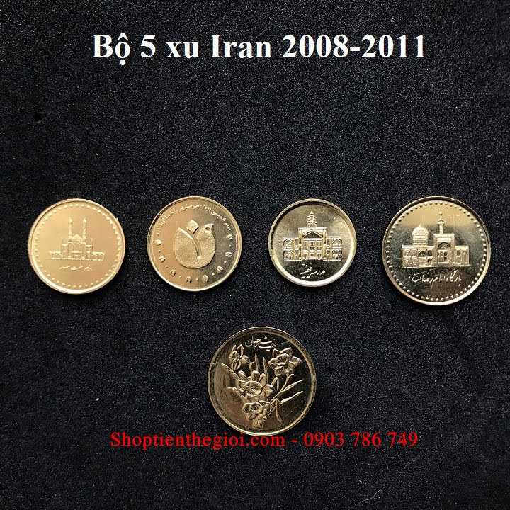 Bộ 5 xu Iran 2008-2011  -  SP005179